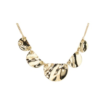 Collier Maison Ballet by Scarlett demi-ronds froissés en or jaune 9 carats