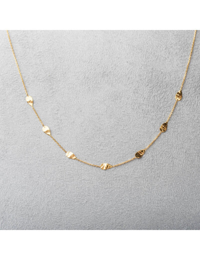 Collier Maison Ballet by Scarlett gouttes froissées en or jaune 9 carats
