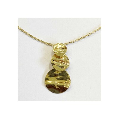 Collier Maison Ballet by Scarlett ronds froissés en or jaune 9 carats