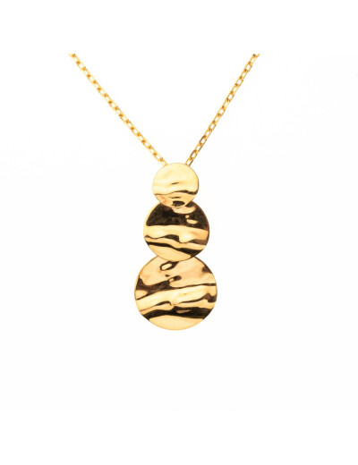 Collier Maison Ballet by Scarlett ronds froissés en or jaune 9 carats