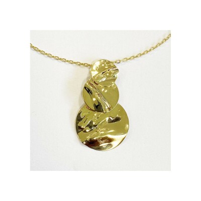 Collier Maison Ballet by Scarlett ronds froissés en or jaune 9 carats
