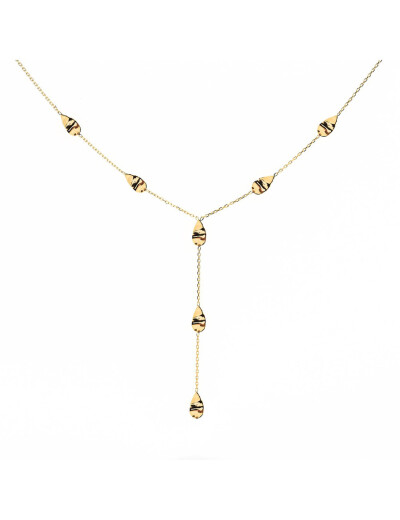 Collier Maison Ballet by Scarlett gouttes froissées en or jaune 9 carats