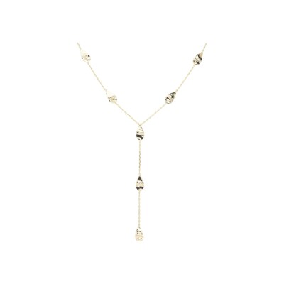 Collier Maison Ballet by Scarlett gouttes froissées en or jaune 9 carats