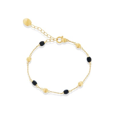 Bracelet Nanis Dancing Mystery Black en or jaune et onyx