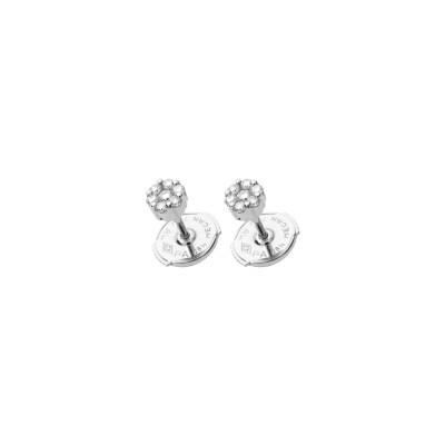 Boucles d'oreilles puces RedLine Illusion en or blanc et diamant