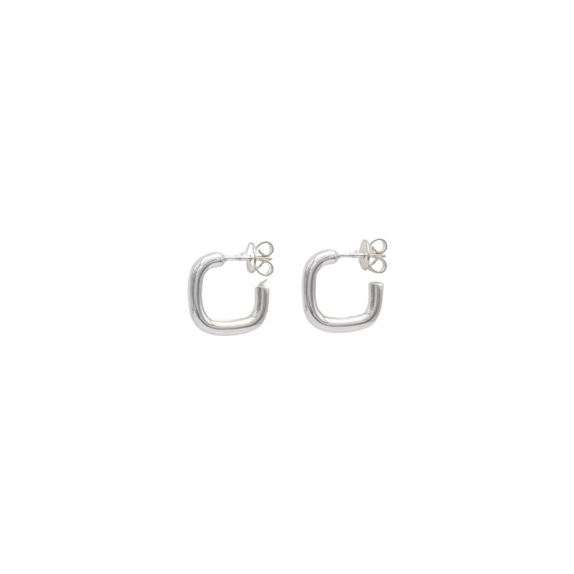 Boucles d'oreilles carrées en argent