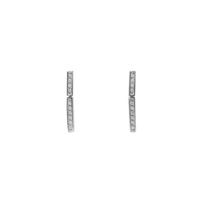 Boucles d'oreilles Isabelle Barrier en or blanc et diamants naturels