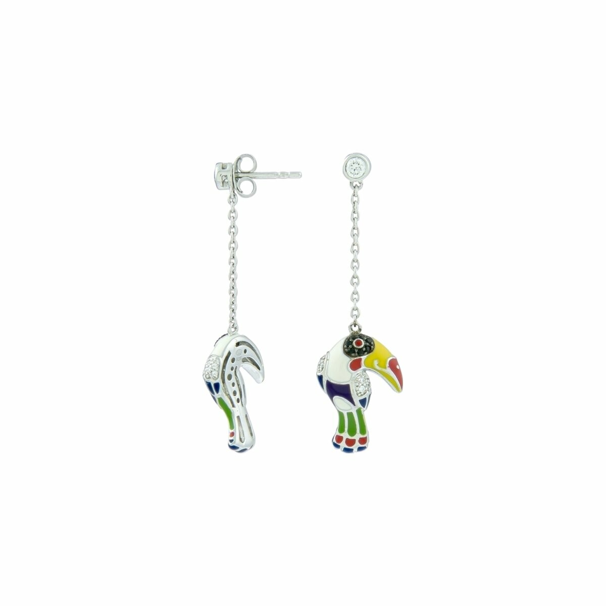 Boucles d'oreilles pendantes Una Storia Tucan