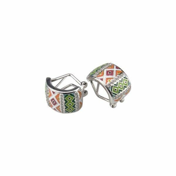 Boucles d'oreilles Una Storia en argent