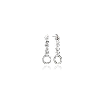 Boucles d'oreilles Una Storia Valencia en argent et oxydes de zirconium