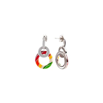 Boucles d'oreilles Una Storia Arizona en argent et oxydes de zirconium