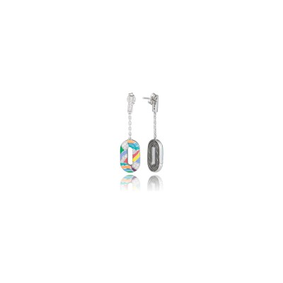 Boucles d'oreilles Una Storia Capri en argent et oxydes de zirconium
