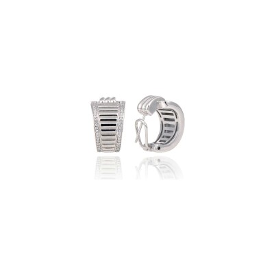 Boucles d'oreilles Una Storia Rétro Chic en argent et oxydes de zirconium