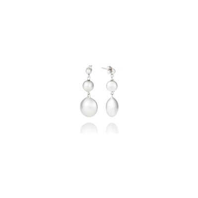 Boucles d'oreilles Una Storia Perlas en argent