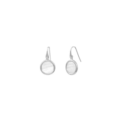 Boucles d'oreilles Clio Blue en argent et nacre