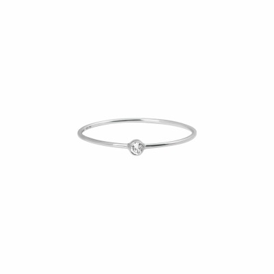 Bague Vanrycke One en or blanc et 1 diamant