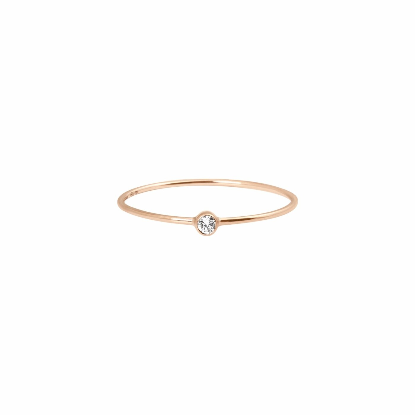 Bague Vanrycke One en or rose et 1 diamant