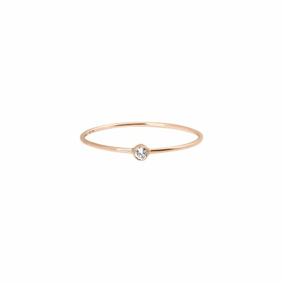 Bague Vanrycke One en or rose et 1 diamant