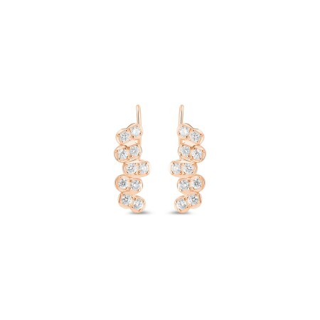 GINETTE NY BE MINE earrings, rose gold and diamonds 