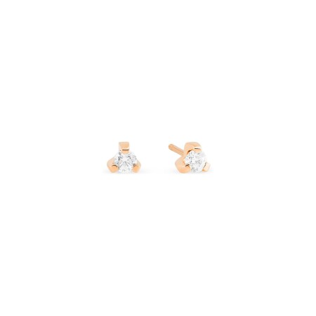 GINETTE NY BE MINE Maria earrings, rose gold and diamonds