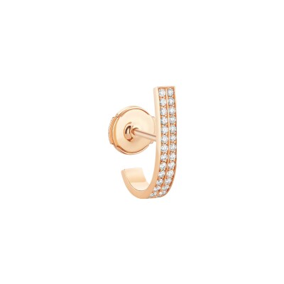 Mono boucle d'oreille Repossi Berbere en or rose et pavée de diamants blancs