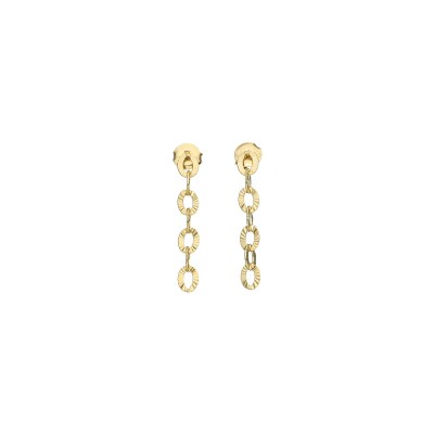 Boucles d'oreilles Orus Bijoux Spiral en argent doré