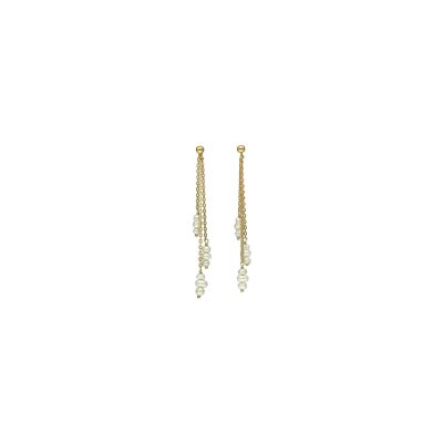 Boucles d'oreilles Orus Bijoux en argent doré et perle d'eau douce