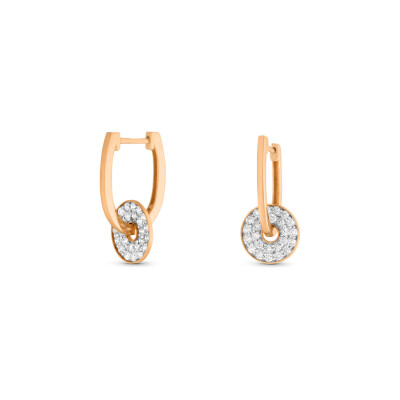 GINETTE NY MINI DONUT hoops, rose gold, diamonds