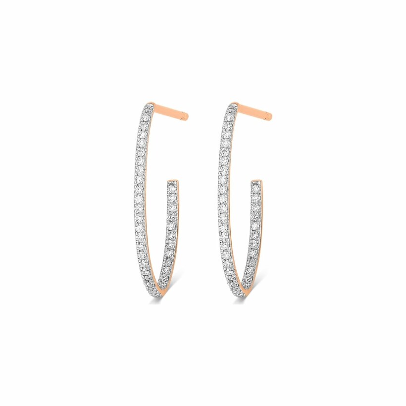 GINETTE NY ELLIPSES & SEQUINS drop earrings, rose gold, diamonds