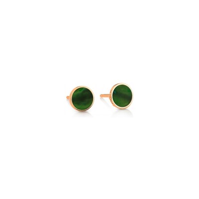 GINETTE NY EVER disc studs, rose gold, jades