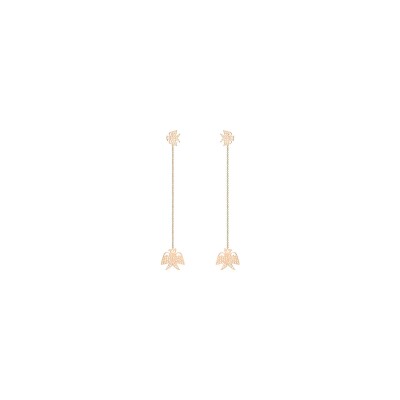 Boucles d'oreilles pendantes GINETTE NY GEORGIA en or rose