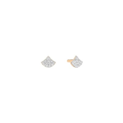 Ginette NY TINY KOI earrings in rose gold and diamond