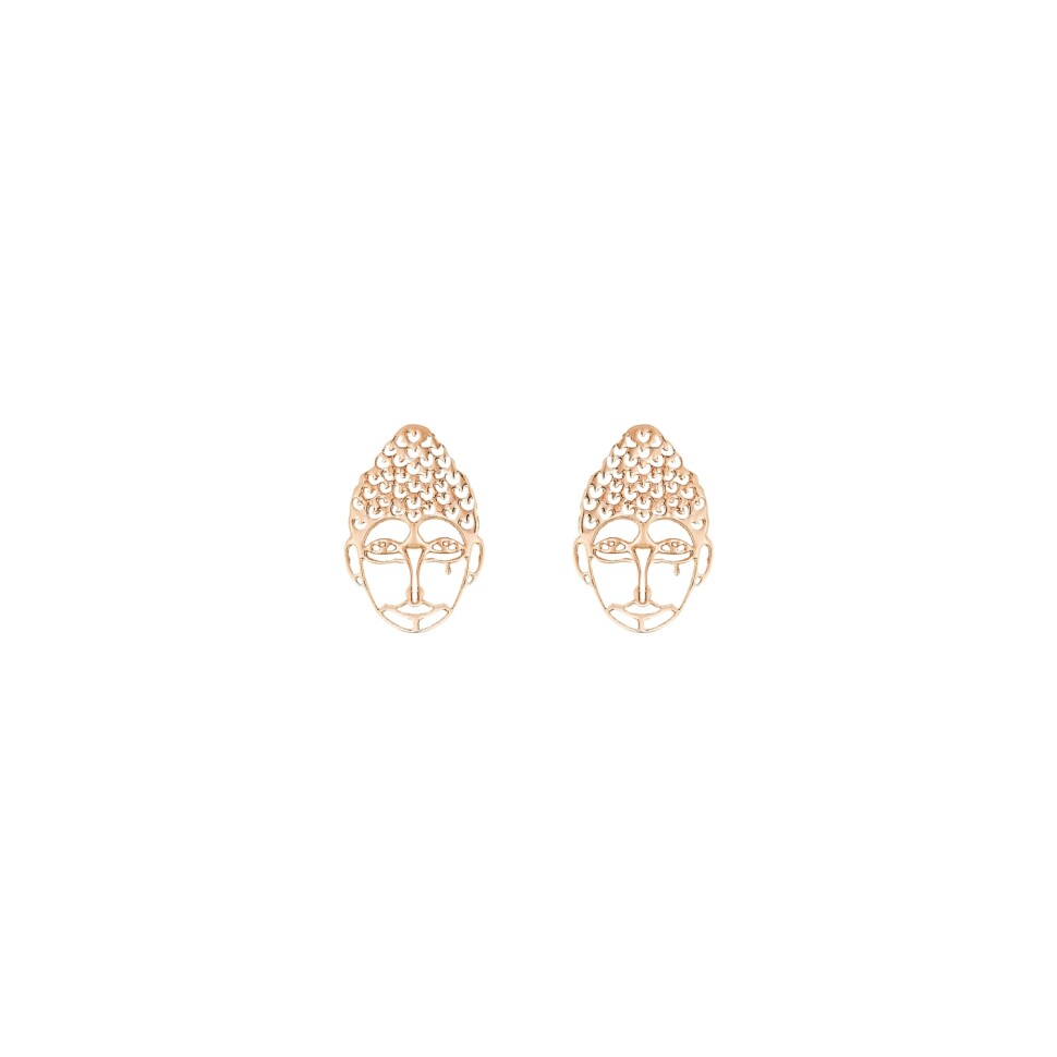 Boucles d'oreilles GINETTE NY BUDDHA en or rose