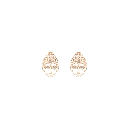 Boucles d'oreilles GINETTE NY BUDDHA en or rose