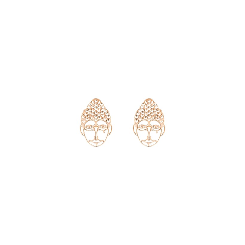 Boucles d'oreilles GINETTE NY BUDDHA en or rose
