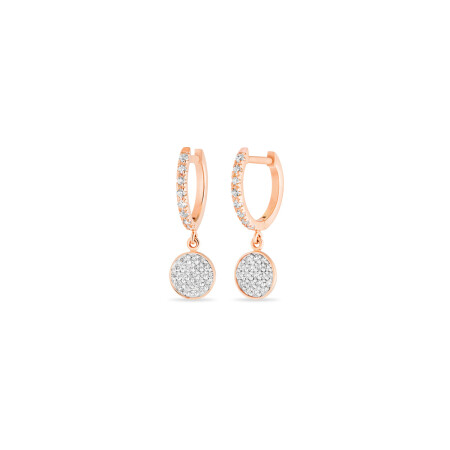 GINETTE NY MINI EVER hoops, rose gold, diamonds