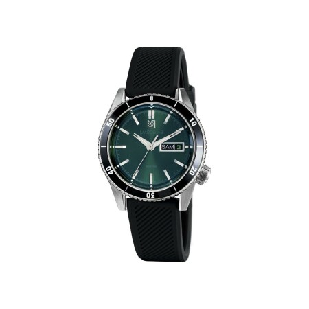 Montre March LA.B BONZER ELECTRIQUE 41 MM - FOREST - Silicone Noir