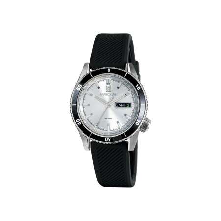 Montre March LA.B BONZER ELECTRIQUE 41 MM - STEEL - Silicone Noir