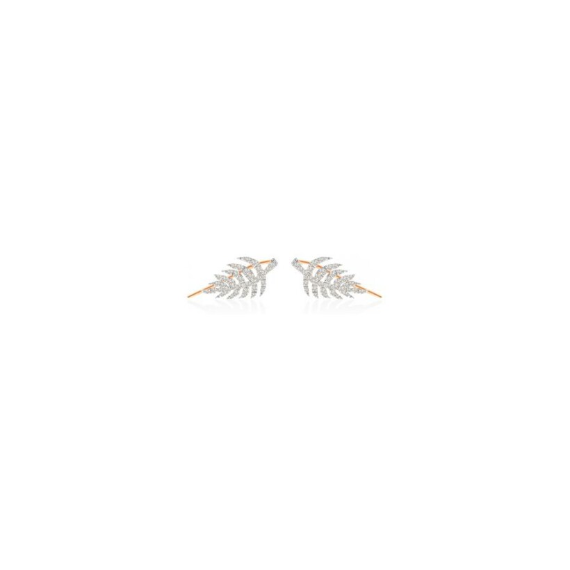 GINETTE NY MAAME SPRING earrings, rose gold and diamonds