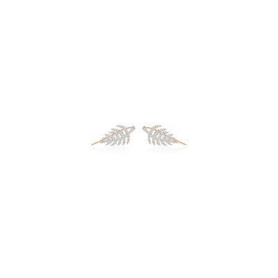 GINETTE NY MAAME SPRING earrings, rose gold and diamonds