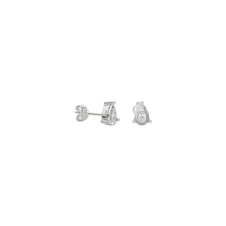 Boucles d'oreilles en or blanc et diamants 0.30ct