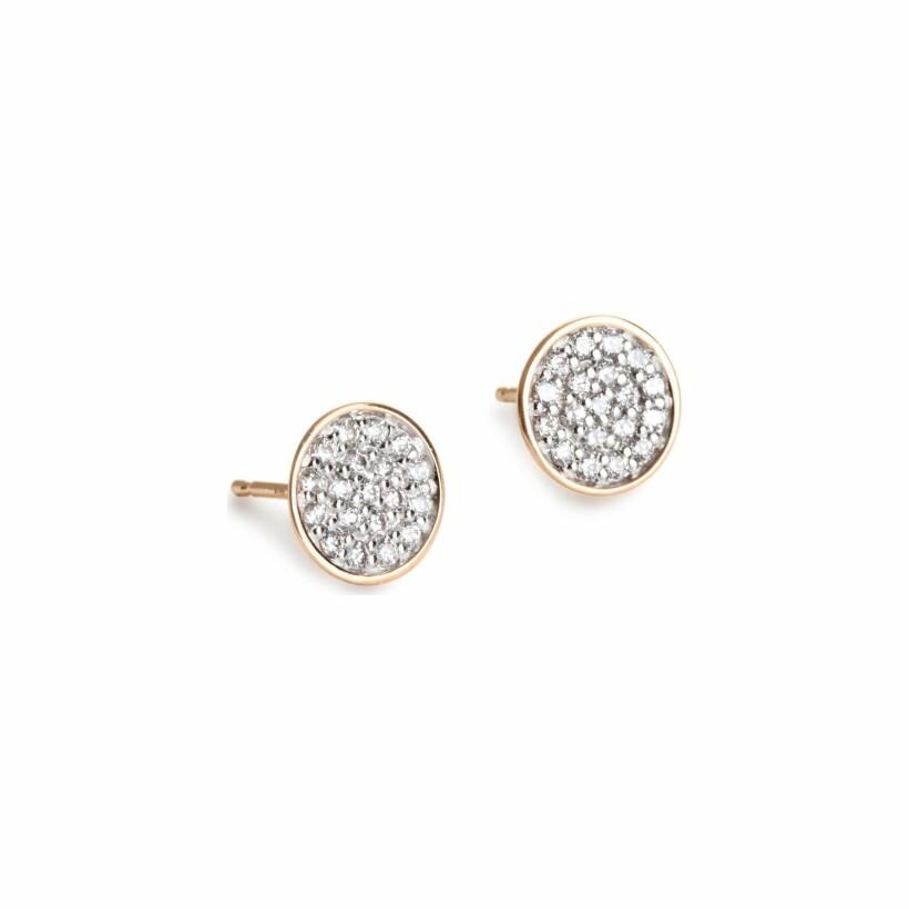 GINETTE NY DIAMOND SEQUINS earrings, rose gold and diamond