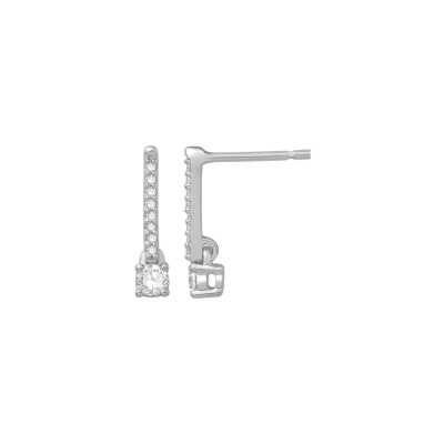 Boucles d'oreilles en or blanc et diamants de 0.27ct