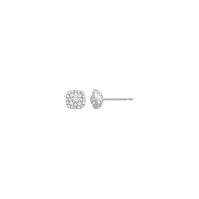 Boucles d'oreilles en or blanc et diamants de 0.51ct