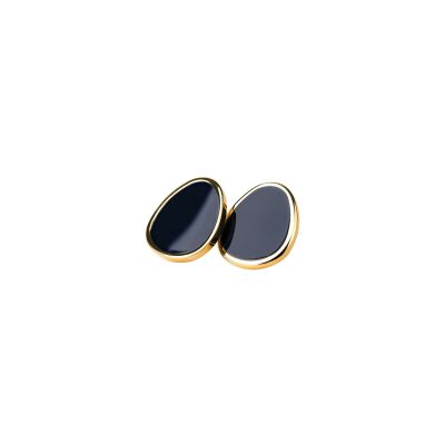 Boucles d'oreilles Simone à Bordeaux Les Delicieuses Encre en métal doré émaillé