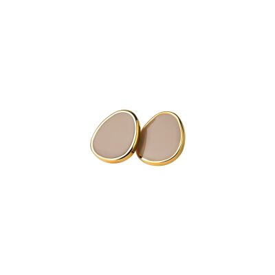 Boucles d'oreilles Simone à Bordeaux Les Delicieuses Moccha en métal doré émaillé