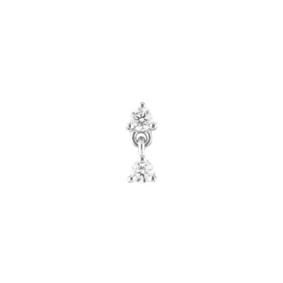 Boucles d'oreilles Stone Paris Infinity en or blanc et diamants