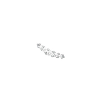 Boucles d'oreilles Stone Paris Line en or blanc et diamants