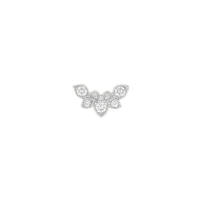 Boucles d'oreilles Stone Paris Nude en or blanc et diamants