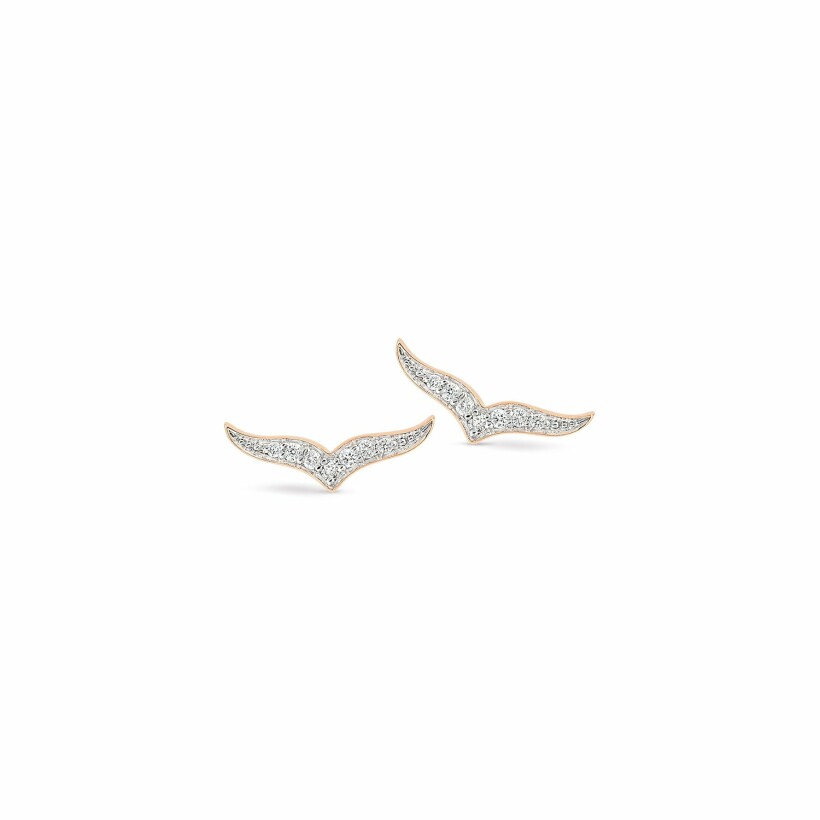 GINETTE NY WISE earrings, rose gold and diamond